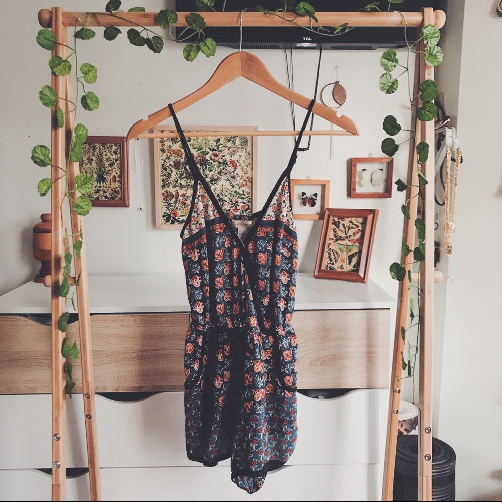 Band of Gypsies Boho Floral Romper - Size Small